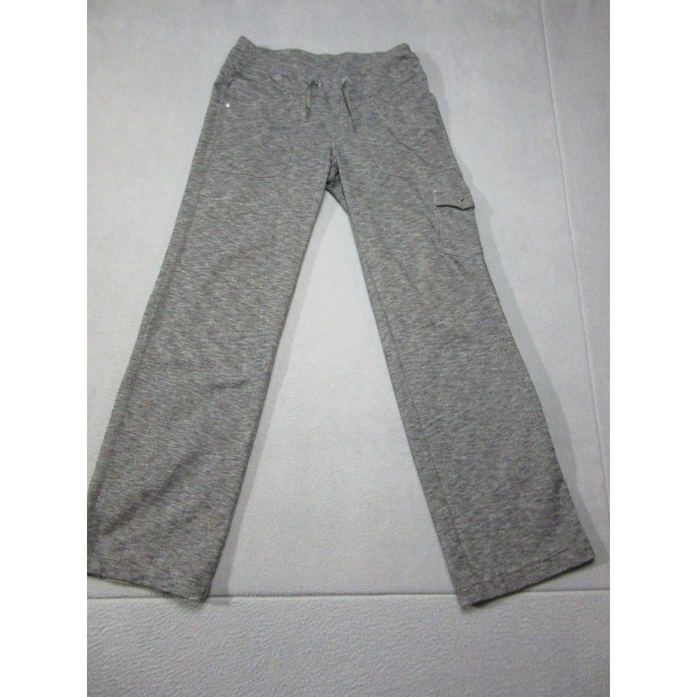 Kuhl Pants Womens 6 Gray Heather Stretch Cargo Outdoor Hiking Drawstring Logo